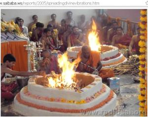 Yajna during Hindu Worship